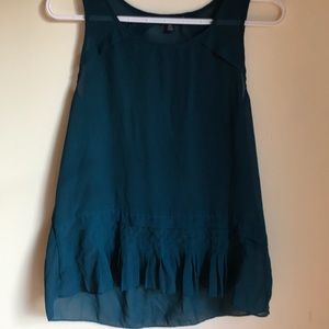 Teal sheer top